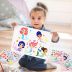 DaiUni Mermaid Stickers – 24 Sheets for Make Your Own Mermaid Faces, Kids Party Favors & Crafts