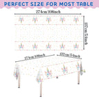 DaiUni Unicorns Party Tablecloth – 54 x 108 in Disposable Plastic
