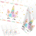 DaiUni 3PCS Unicorns Tablecloths – 54 x 108 in Disposable Party Covers
