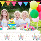 DaiUni Unicorns Party Tablecloth – 54 x 108 in Disposable Plastic