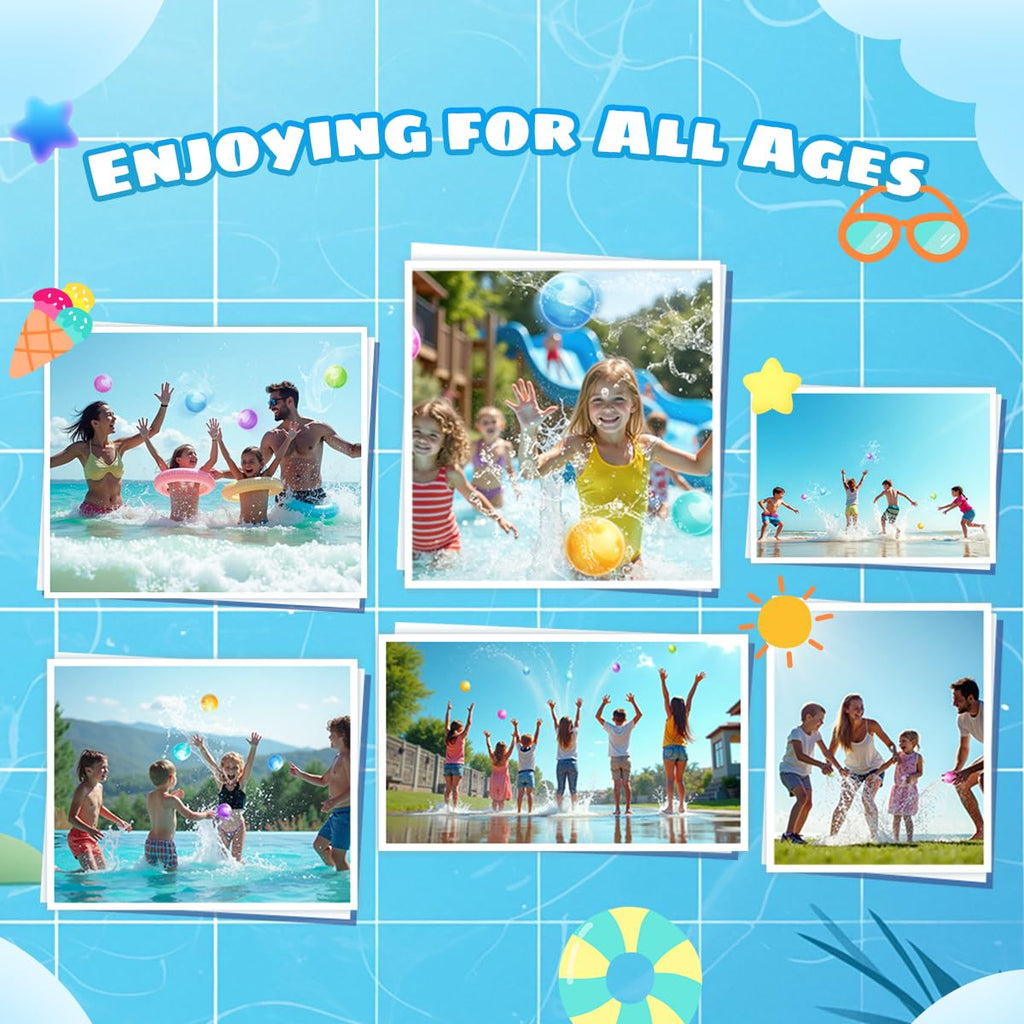 dalicode Reusable Water Balloons for Kids - Leak-Resistant Silicone & Quick-Fill Fun