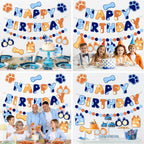 Danadia Pre-Strung Happy Birthday Banner – Blue Dog Party Decorations