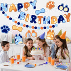 Danadia Pre-Strung Happy Birthday Banner – Blue Dog Party Decorations