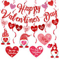 DANPORTBE Red Happy Valentines Day Banner & Heart Swirls | Valentines Party Decorations