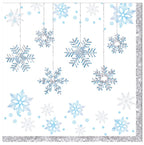 Darneidra Display Winter Wonderland Napkins (40 pcs) – Snowflake Party Decor