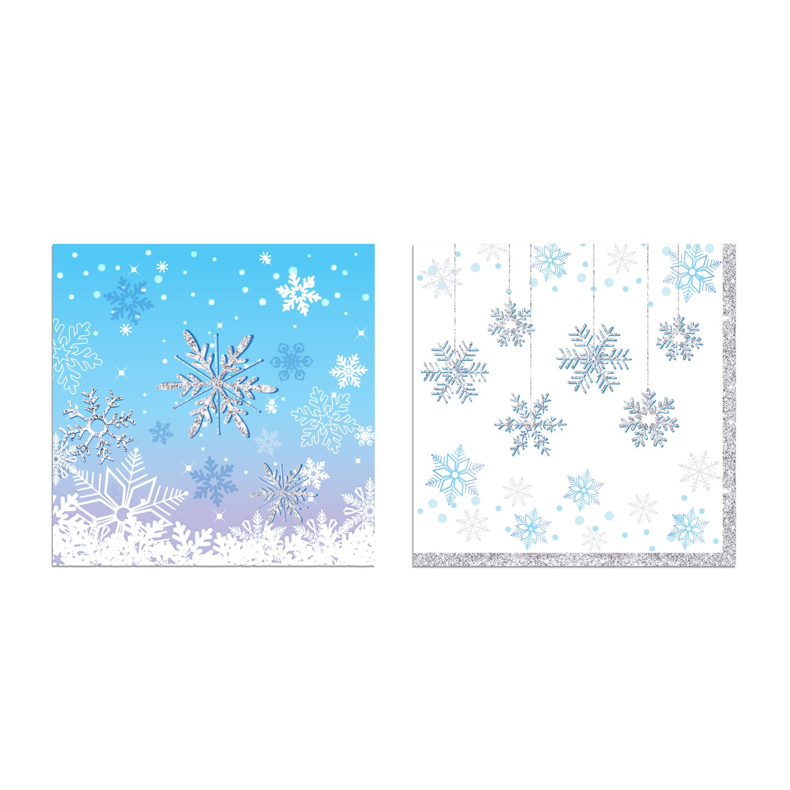 Darneidra Display Winter Wonderland Napkins (40 pcs) – Snowflake Party Decor