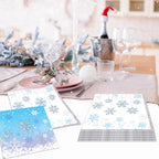 Darneidra Display Winter Wonderland Napkins (40 pcs) – Snowflake Party Decor