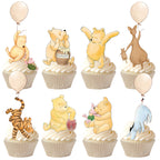 DAYIMG Winnie Cupcake Toppers – 48 Pcs for Classic Pooh Baby Shower & Birthday Party Decor