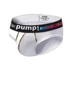 Men's Mesh Briefs With Colorful Spliced Lines