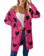 Fashion Love Mid-length Coat Sweater Women