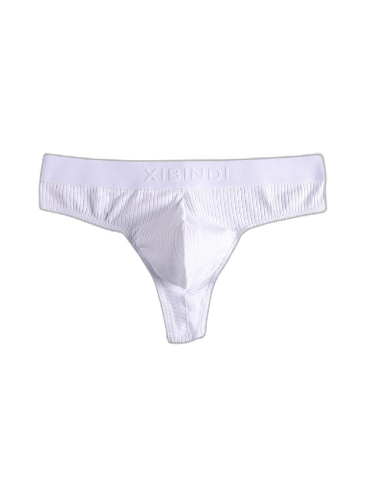 4-Pack Men's Ultra-Soft Cotton Mid-Rise Stay-Put Fit Seamless Thong