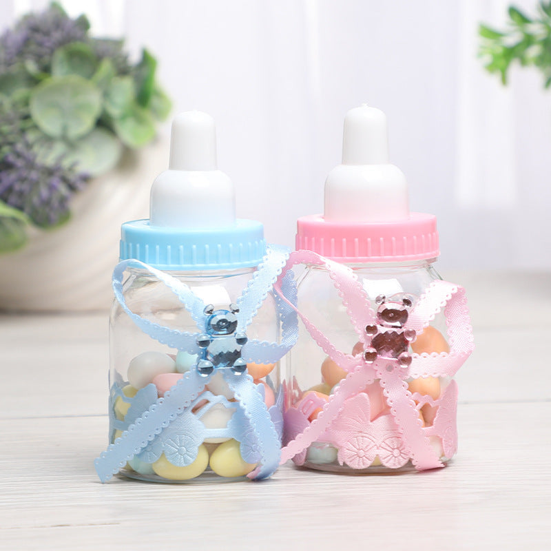 MoonBud Bear Bow Baby Bottle - BPA-Free Small Infant Feeder
