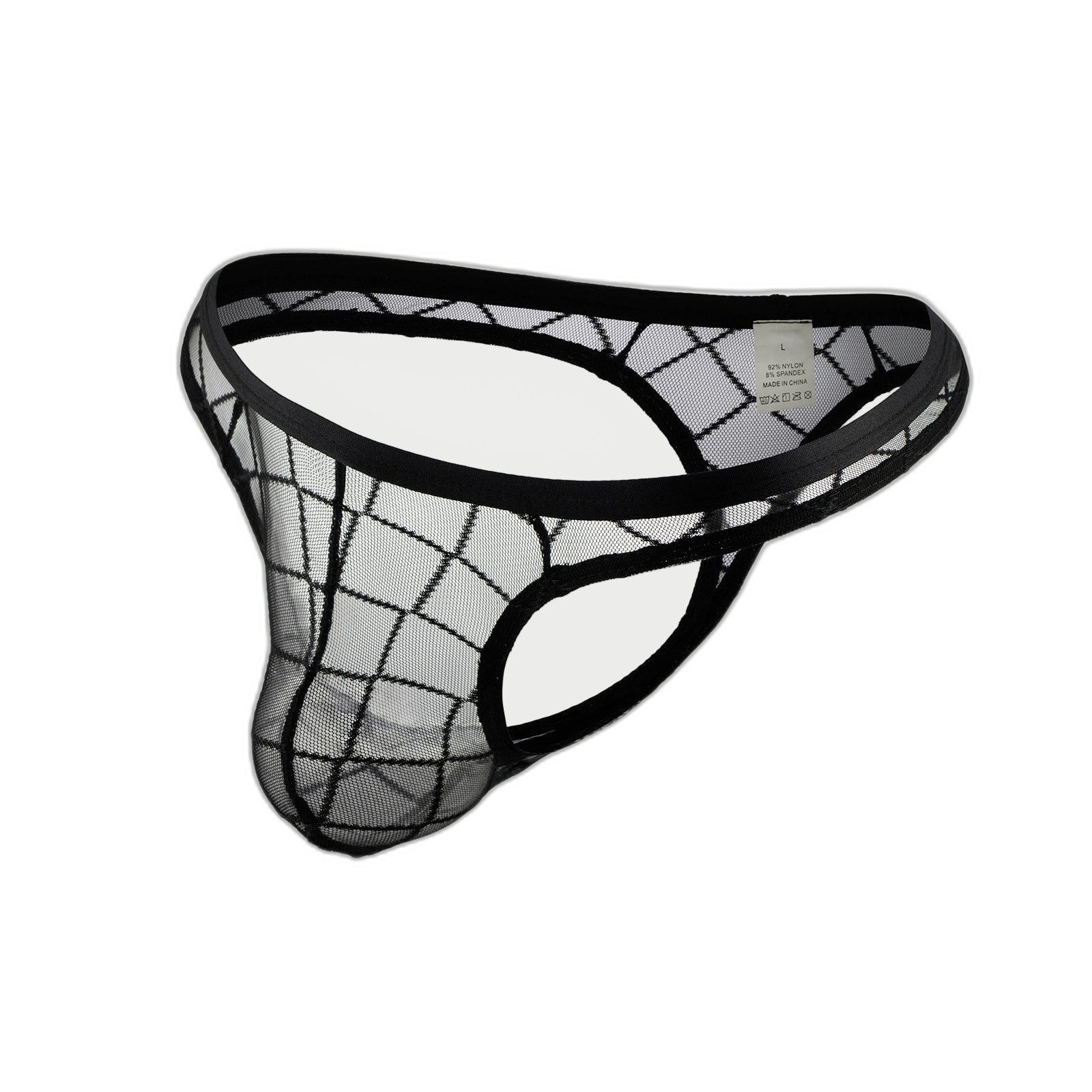 Sheer Lattice Mesh Thong