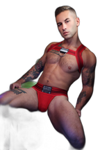 Breedwell Cumdump Bulldog Harness Red