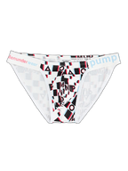 2 Pack Men's Breathable Alphabet-Print Expanded Pouch Briefs