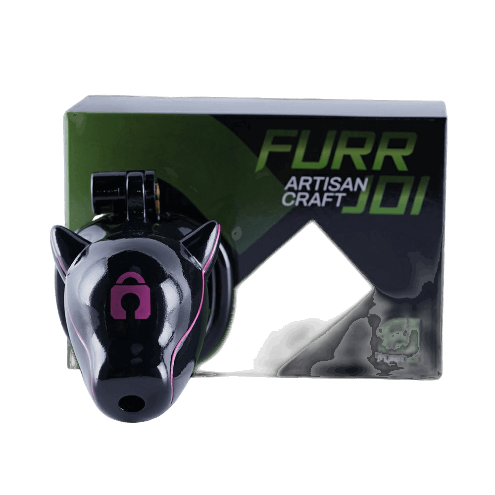 Furjoi Drone Hood Chastity Cage Purple