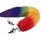 Finnick - 15 Inch Fox Tail Metal Butt Plug - Anal Sex Toy - 2 Colors