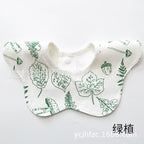 Pure Cotton 360° Rotatable Baby Bib - Petal-Shaped Drool Bib