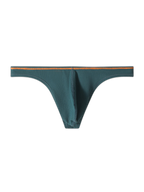 4 Pack Men's Low-Rise Solid Thongs with Reinforced Edging