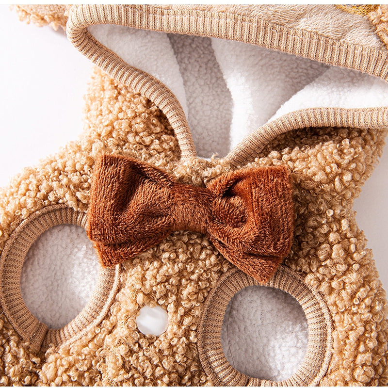 Cat Autumn And Winter Christmas Warm Thickened Reindeer Cape Small Dog Halloween Funny Pet Clothes