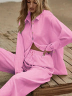 Women's Loose Shirt And Pants Set