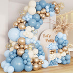 DBKL Dusty Baby Blue Balloon Arch Garland Kit — 18/12/10/5 Inch Balloons for Baby Shower, Birthday, Wedding