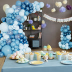 DBKL Blue Balloon Garland Arch Kit – 138pc Metallic & Confetti Balloons
