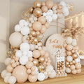 DBKL White Sand Gold Balloons Garland Arch Kit – 18/12/10/5 in for Boho Weddings & Parties