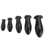 ELITE Liquid Silicone Torpedo Plug Small Black