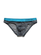 3 Pack Men's Low-Waist Sexy Big Mesh Breathable Transparent Sports Briefs