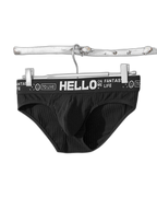 Men's Cotton Ribbed Breathable Briefs with 3D Pouch