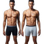 3Pcs Men's Sports Cotton Soft Solid Color Boxer Briefs