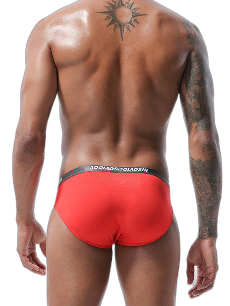 4 Pack Men’s Stylish 3D U Convex Pouch Briefs