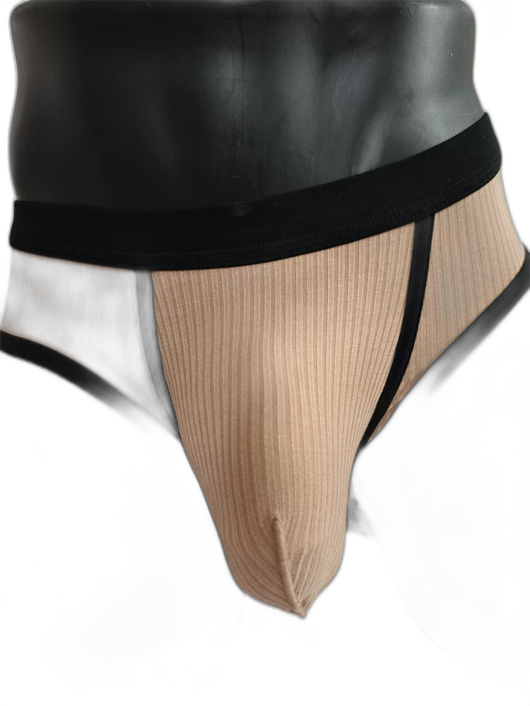 3 Pack Men's Seamless Comfort Large Supportive Pouch Sexy Low-Rise Briefs