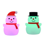 Christmas Snowman Silicone Touch Lamp with Remote Control - Color Changing LED Night Light