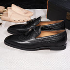 Men's Tassel Business Casual Leather Shoes Handmade Wedding Banquet