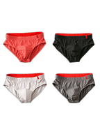 4 Pack Men's Solid Color Cotton Low-Rise Seamless Comfort Briefs