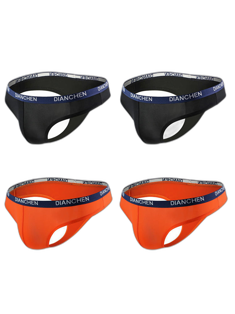 4 Pack Men's Sexy Comfortable Ice Silk Breathable Thong