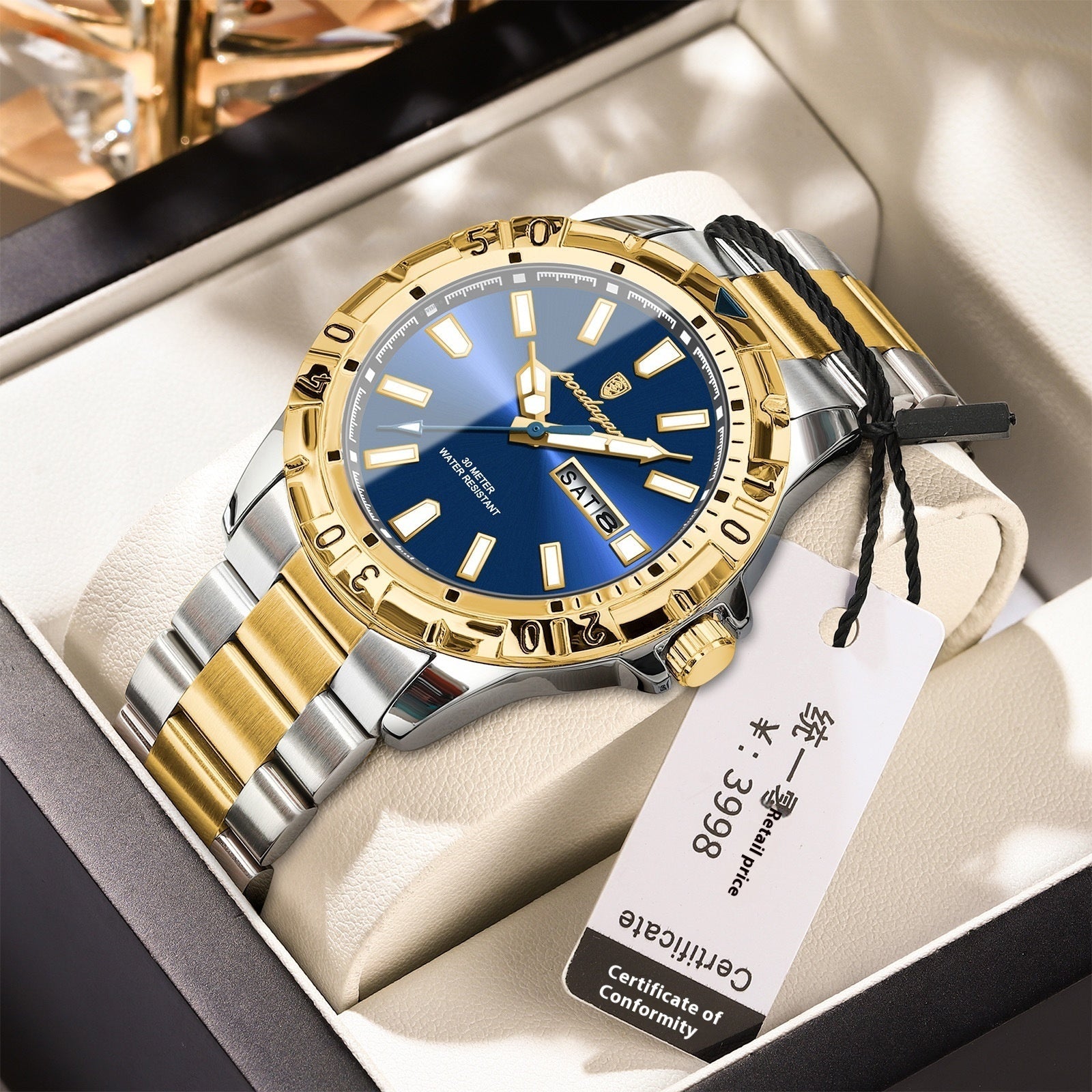 Swiss Waterproof Luminous Men's Watch - Ultra Slim 6mm Casual Fashion Timepiece