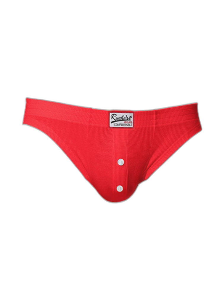 2 Pack Men's Premium Comfortable Fabric Low-Rise U-Shaped Button Fly Briefs