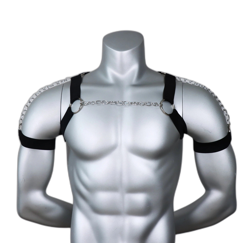 Black Elastic Chain Harness