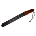 Prowler RED Leather & Wood Studded Paddle