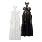 Women's Lace Slip Dress Resort-Style Long Skirt