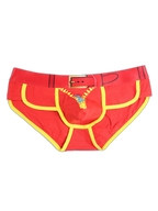 Zipper Belt Printed Cotton Pouch Briefs