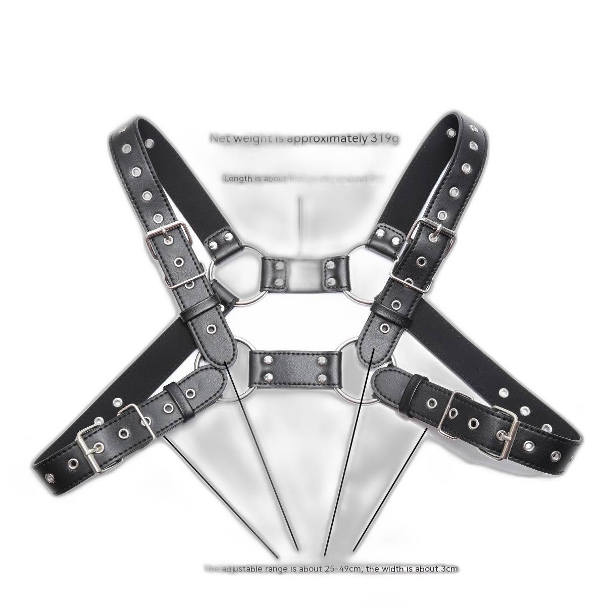 Buckle Strap Leather Chest Harness