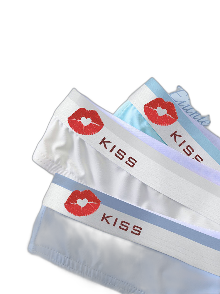 3 Pack Men's Ice Silk Sexy U-Shaped Pouch Kiss Thong