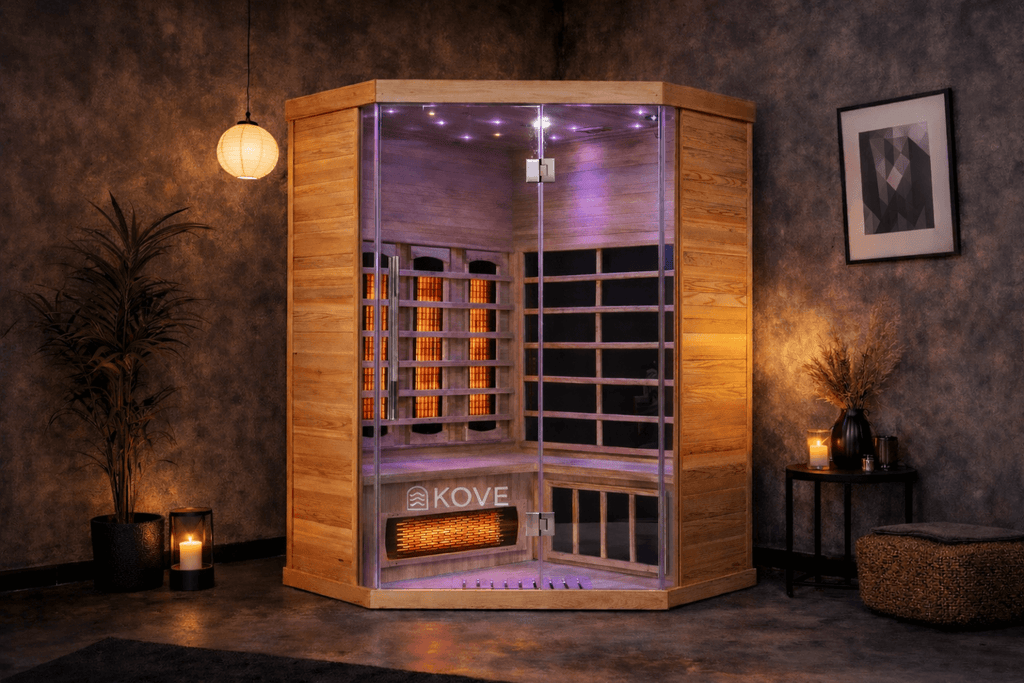 KOVE Corner Full Spectrum Infrared Sauna – 3–4 Person