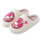 Comfortable Home Warm Cartoon Embroidered Balloon Cotton Slippers