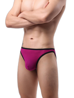 2 Pack Men's Solid-Color Checkered Briefs