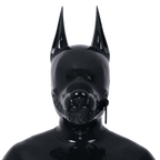 Furrjoi Zipper Dog Hood Black Perforated Eyes